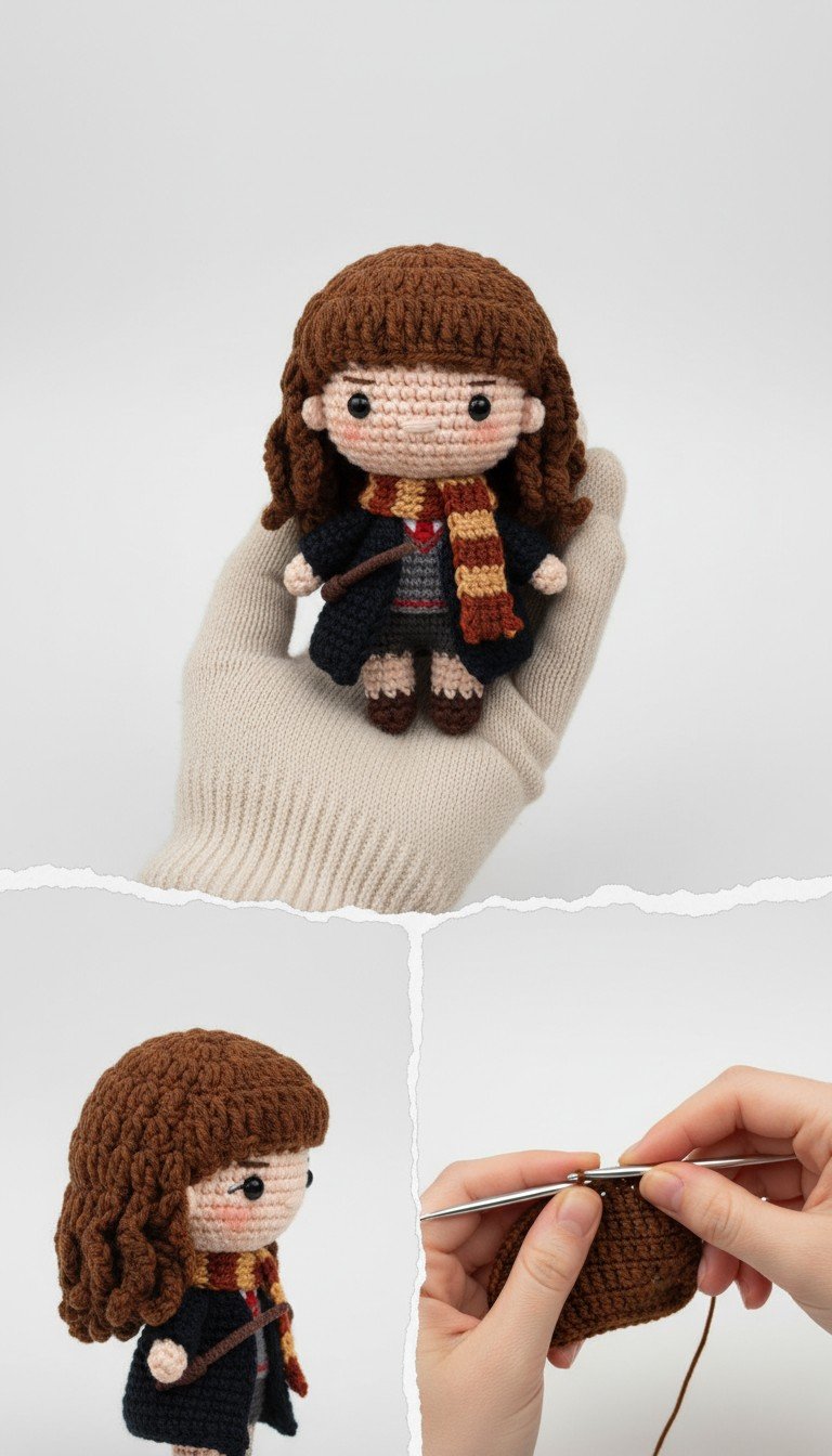 Magical Hermione Granger Amigurumi Pattern: Crochet Your Own Wizarding Friend!