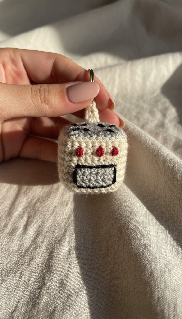 Cute Crochet Toaster Oven Keychain Pattern: A Mini Amigurumi Delight!