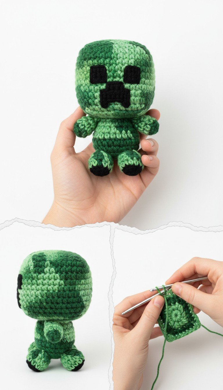 Explosively Cute: Free Minecraft Creeper Amigurumi Crochet Pattern!