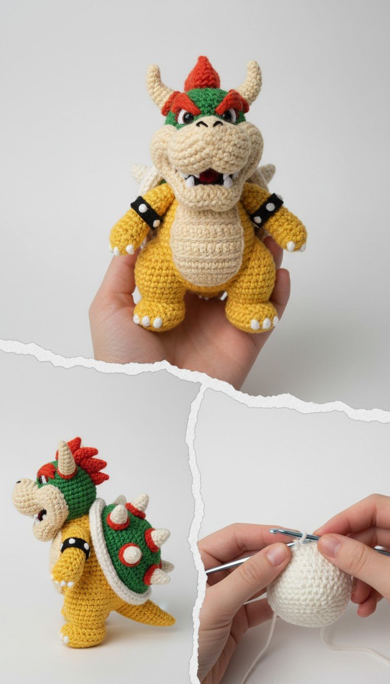 Conquer the Yarn Kingdom: Free Bowser Amigurumi Crochet Pattern!