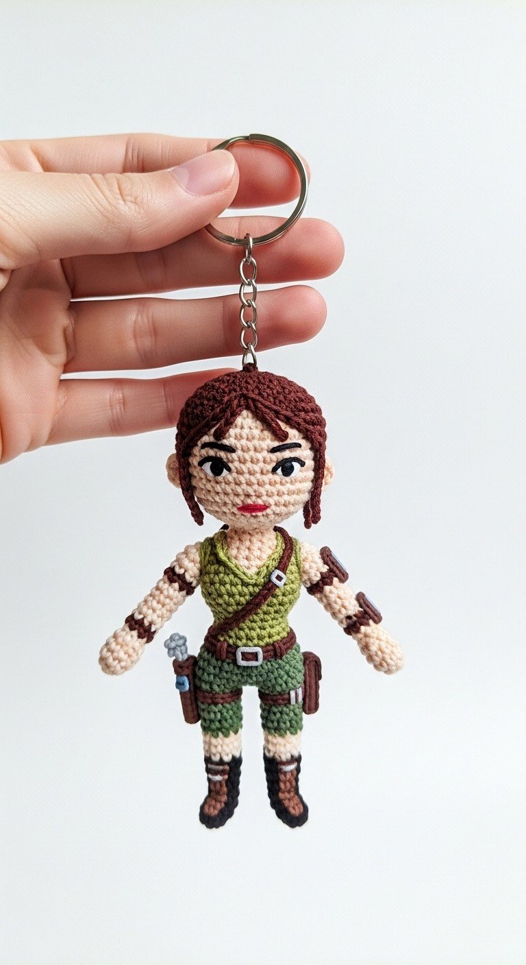 Craft Your Own Hero: Amigurumi Adventurer Doll Keychain Pattern!