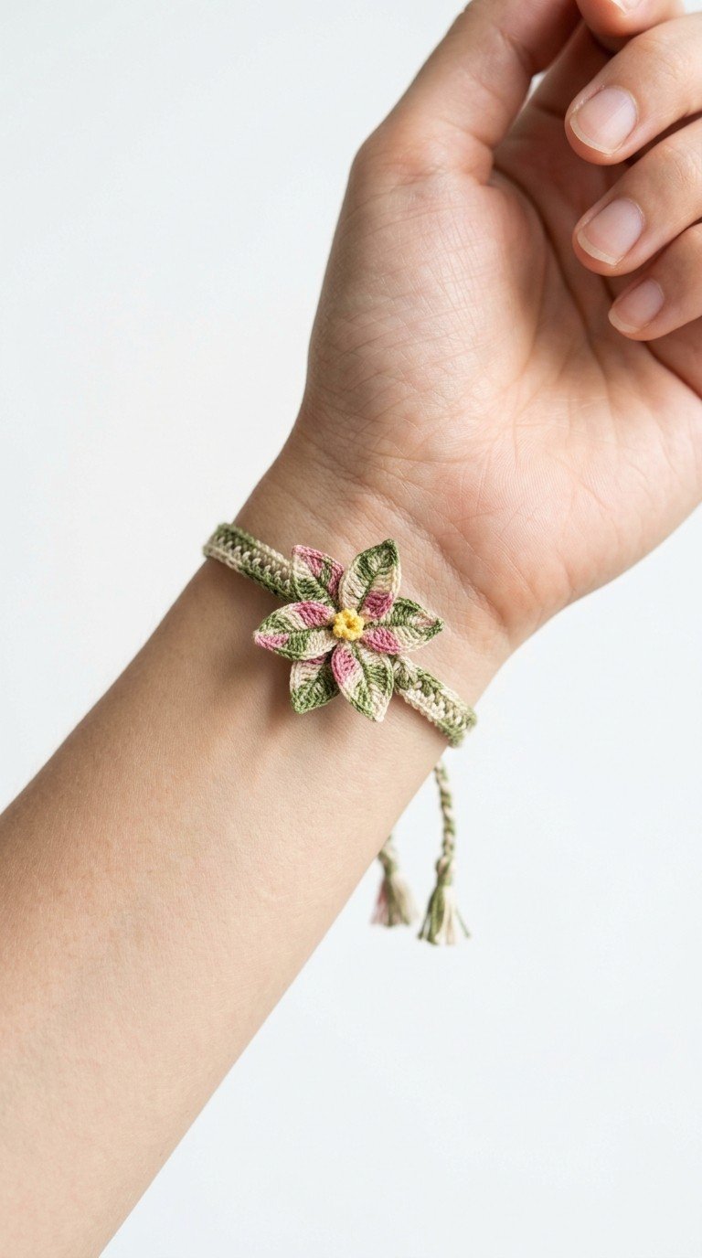 Delicate Crochet Flower Bracelet: A Charming Floral Accessory Pattern