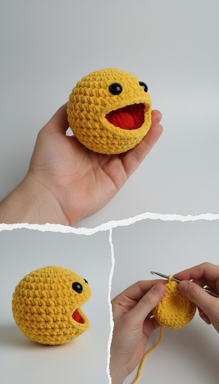 Munch Your Way to Fun: Crochet Pac-Man Amigurumi Pattern!