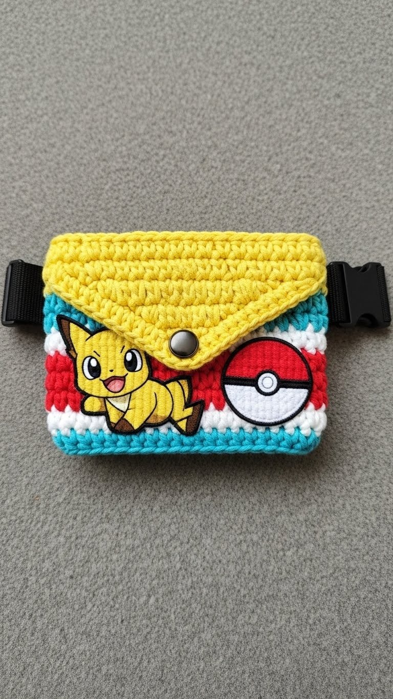 Pikachu & Pokeball Crochet Pouch Pattern: Craft Your Own Trainer's Belt Bag!