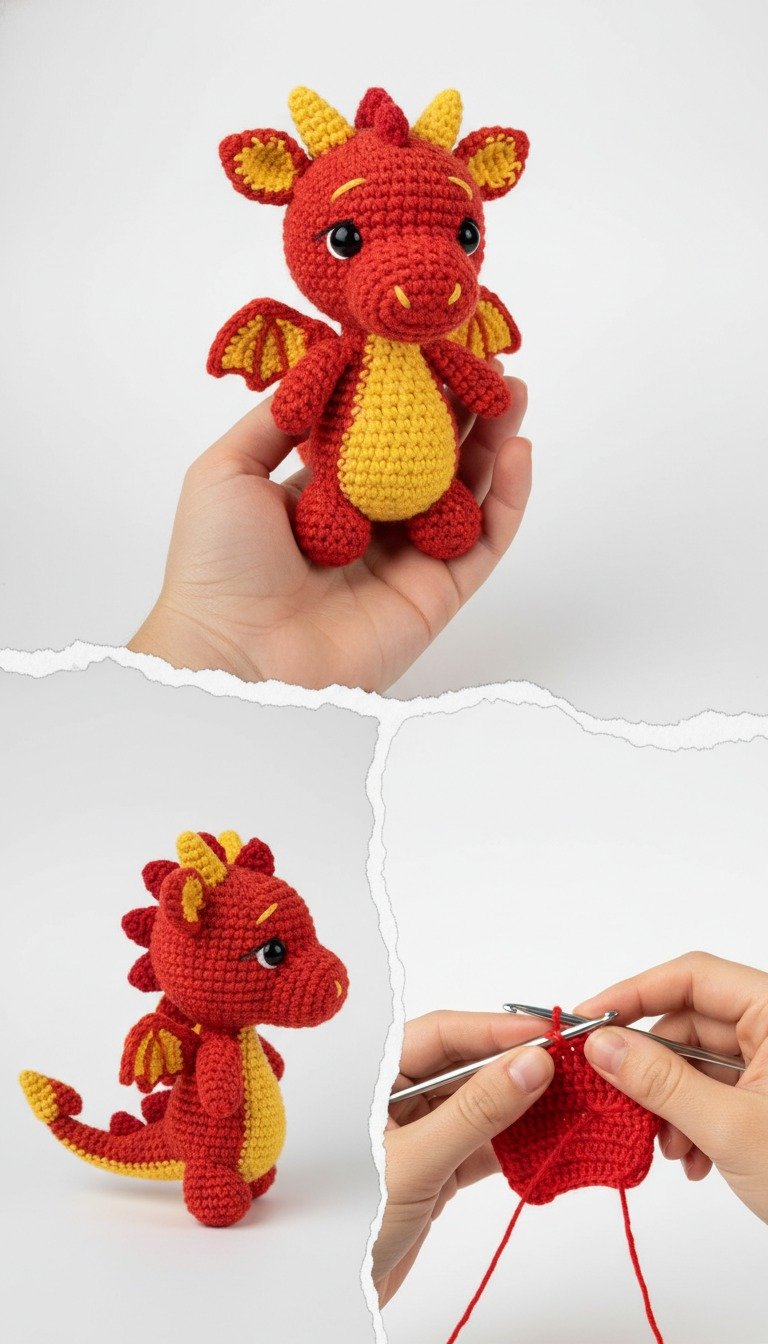 Roar-some & Cuddly: Crochet Your Own Amigurumi Dragon Companion!