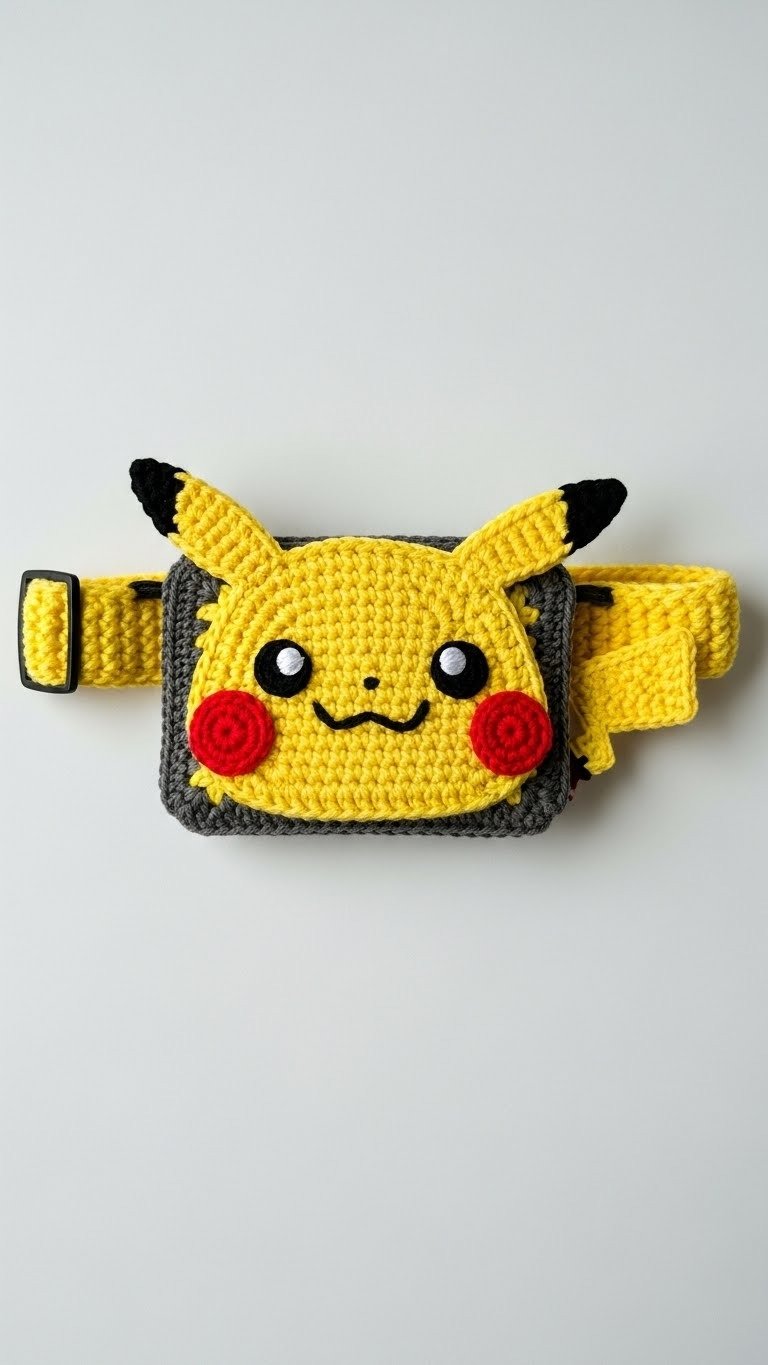Catch 'Em All with This Adorable Crochet Pikachu Fanny Pack Pattern!