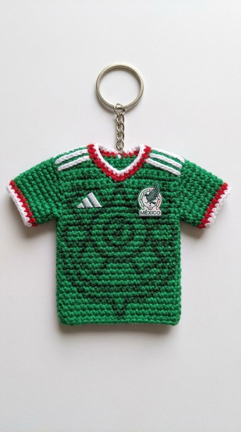Crochet Mexico Soccer Jersey Keychain Pattern: Show Your Fandom!