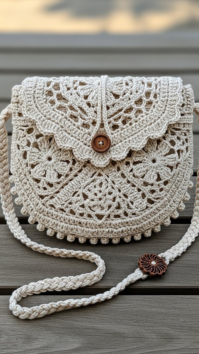 Elegant Lace Crochet Crossbody Bag Pattern: Your Next Boho Chic Accessory