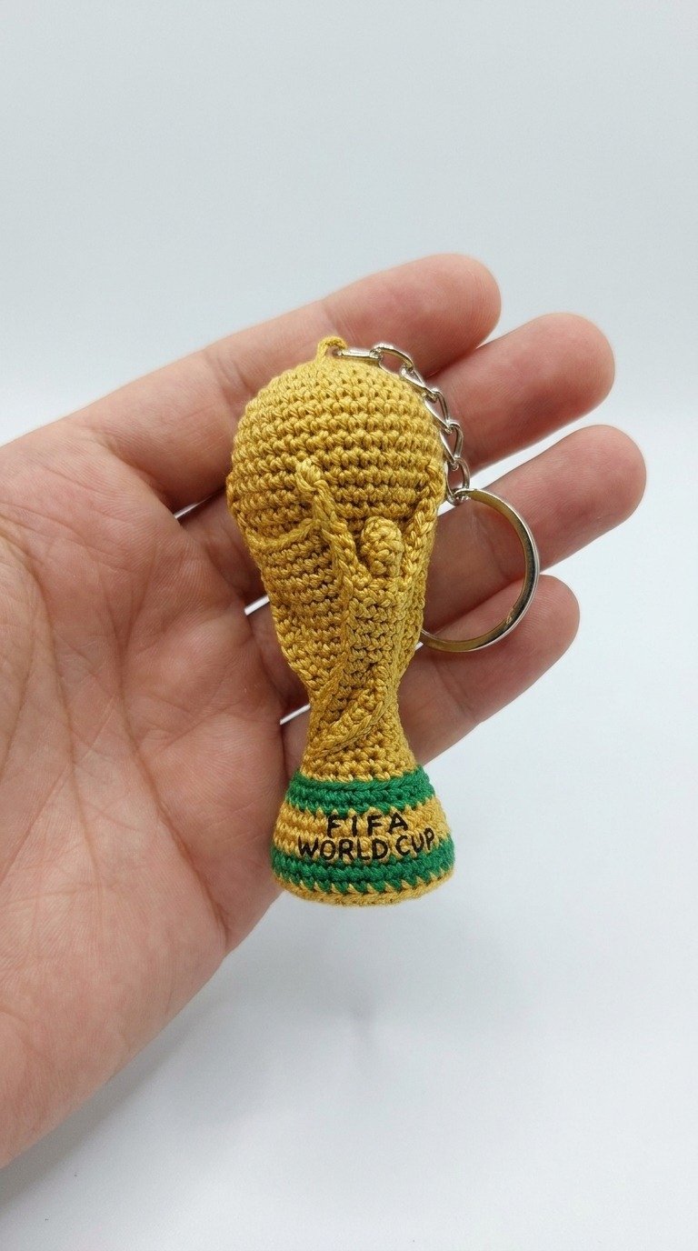 Crochet FIFA World Cup Trophy Keychain Pattern: Craft Your Own Victory Symbol!
