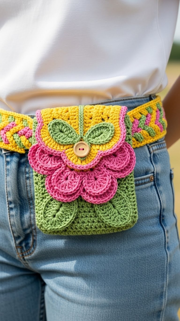 Crochet Floral Fanny Pack: Your Bloom-Inspired Belt Bag Pattern