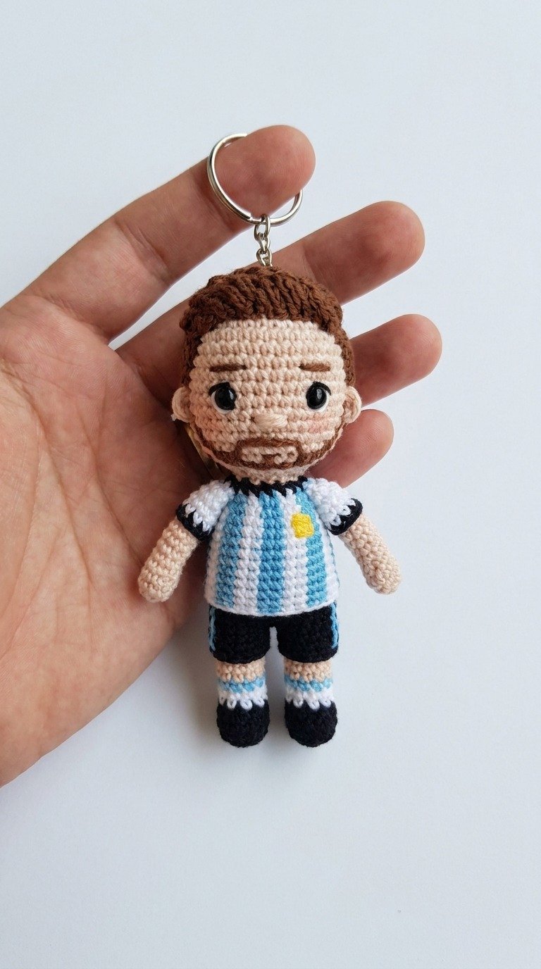 Crochet Football Star Keychain: Craft Your Own Amigurumi Legend