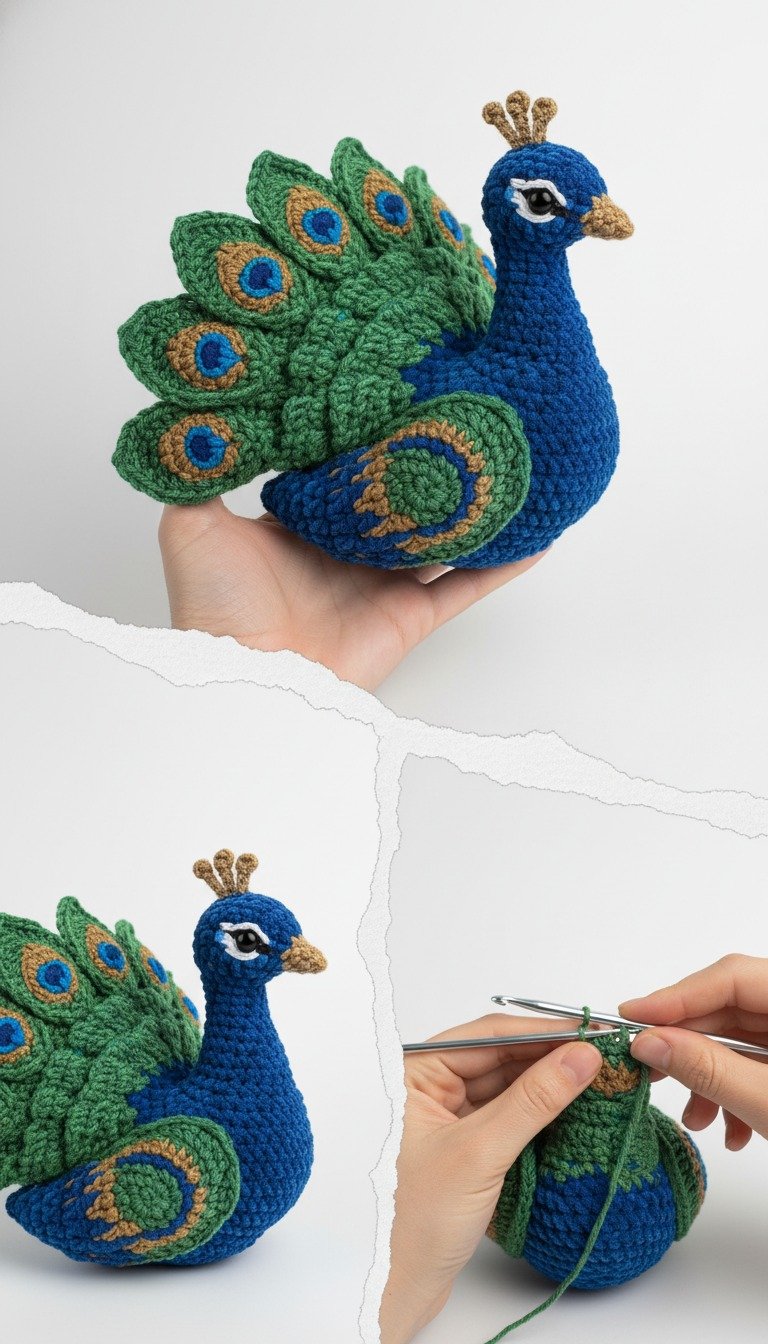 Majestic Amigurumi Peacock: Craft Your Own Royal Bird Crochet Pattern