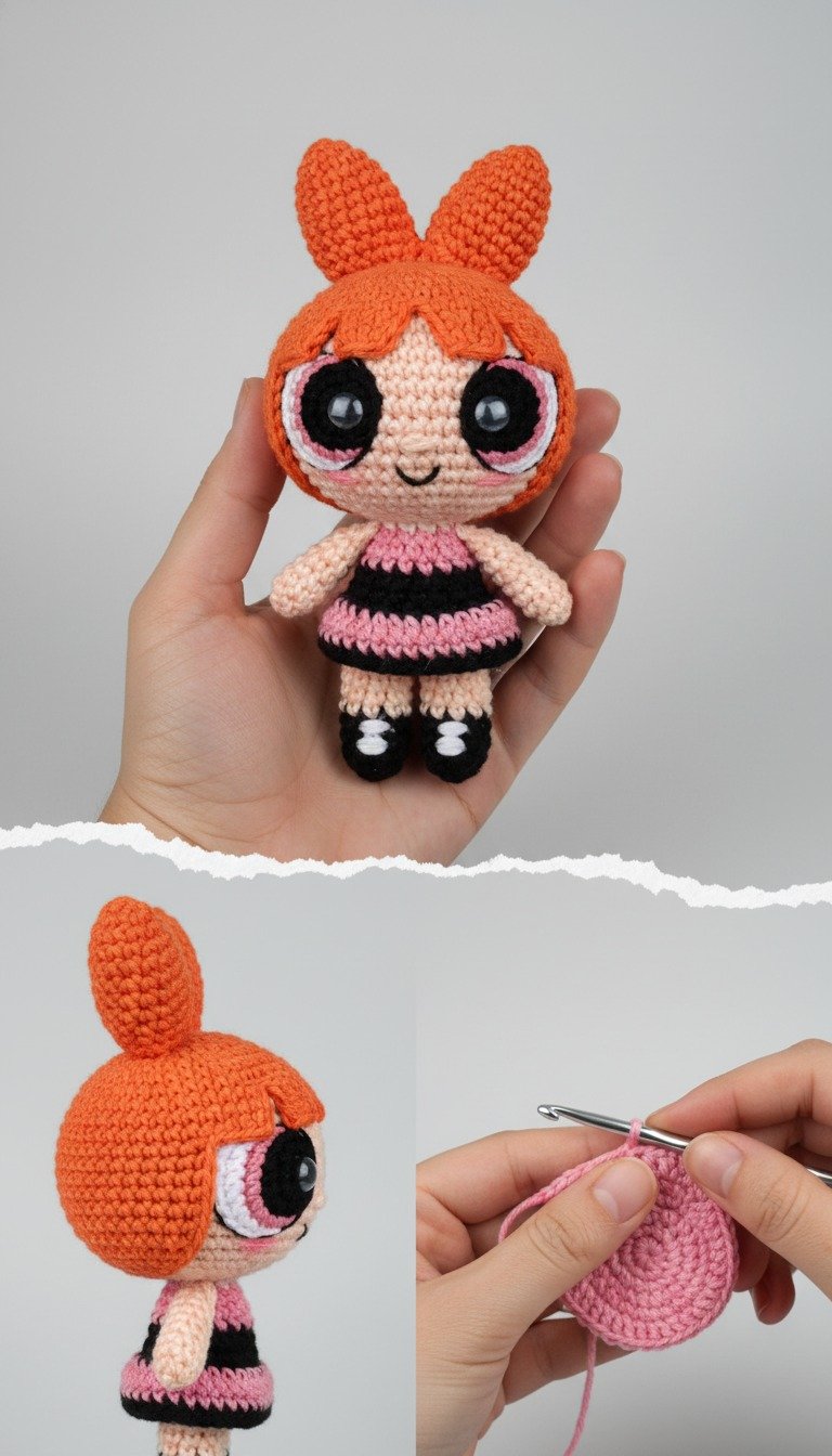 Unleash Your Inner Heroine: Crochet Your Own Blossom Amigurumi Doll!
