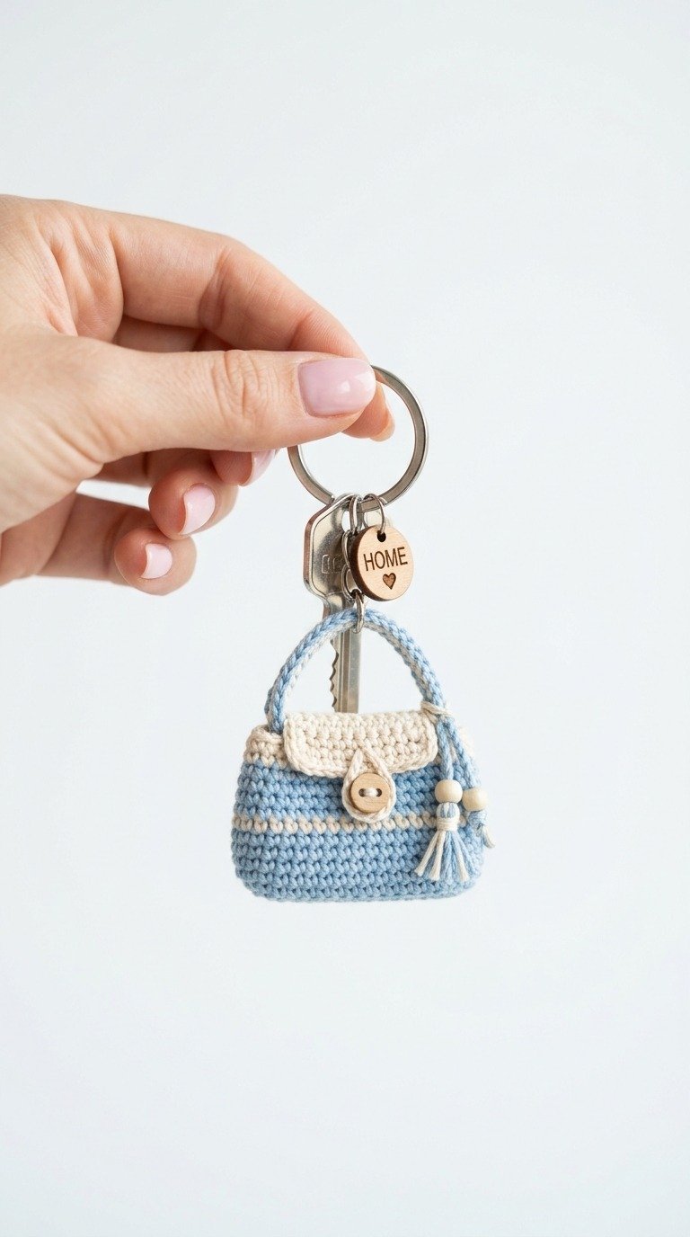 Charming Mini Crochet Purse Keychain Free Pattern
