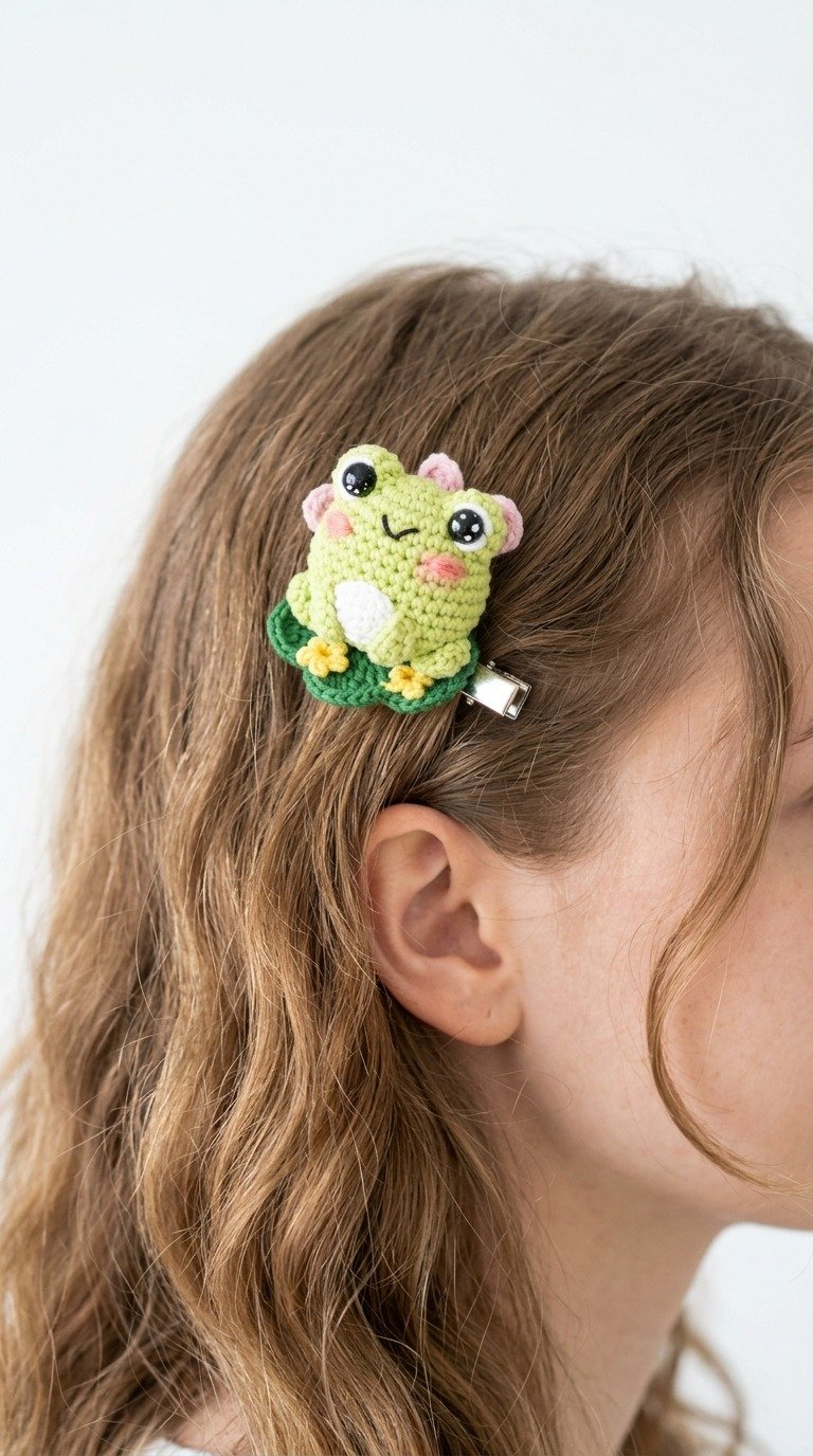 Adorable Crochet Frog Hair Clip Free Pattern: Easy Amigurumi Accessory