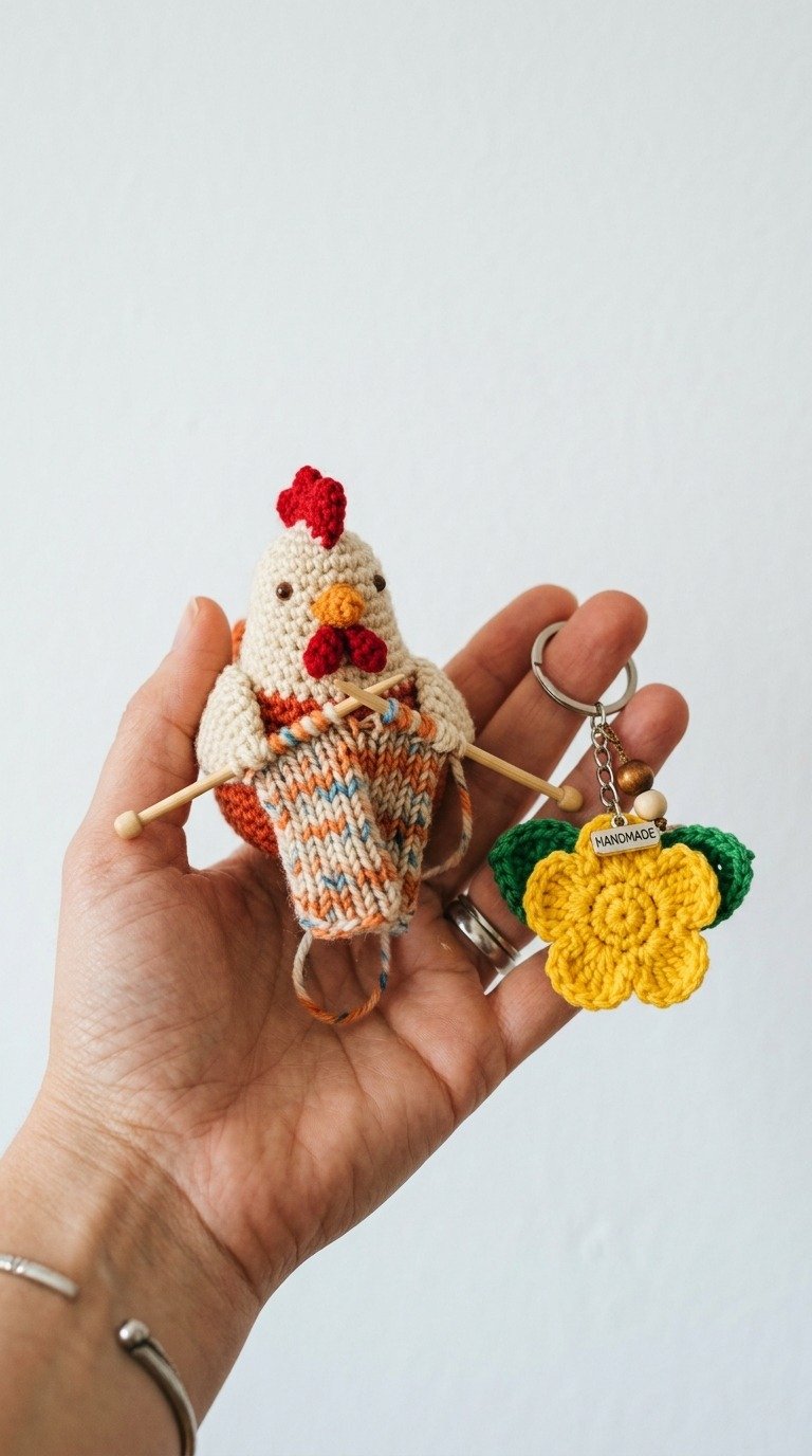 Adorable Mini Knitting Chicken Amigurumi Free Pattern