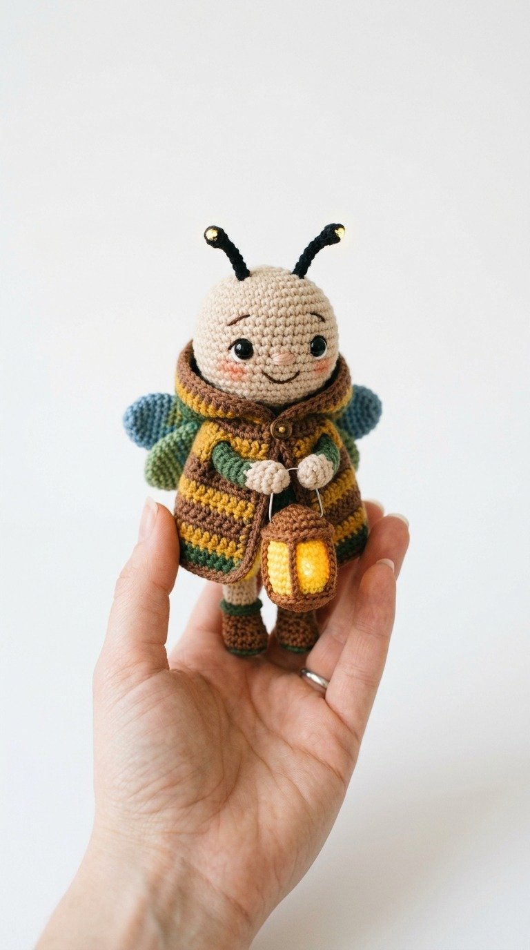 Adorable Crochet Firefly Doll Pattern with Lantern