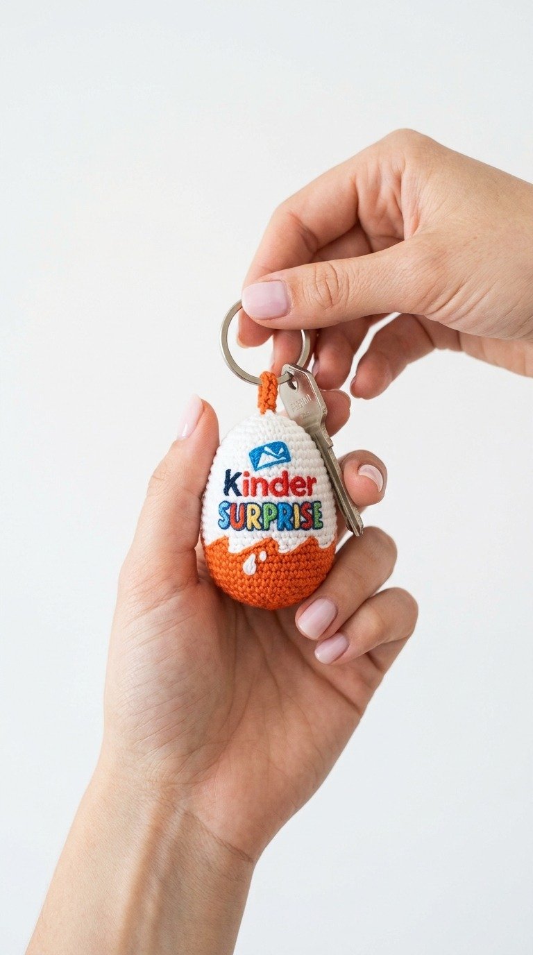 Free Kinder Surprise Crochet Pattern: Adorable Egg Keychain