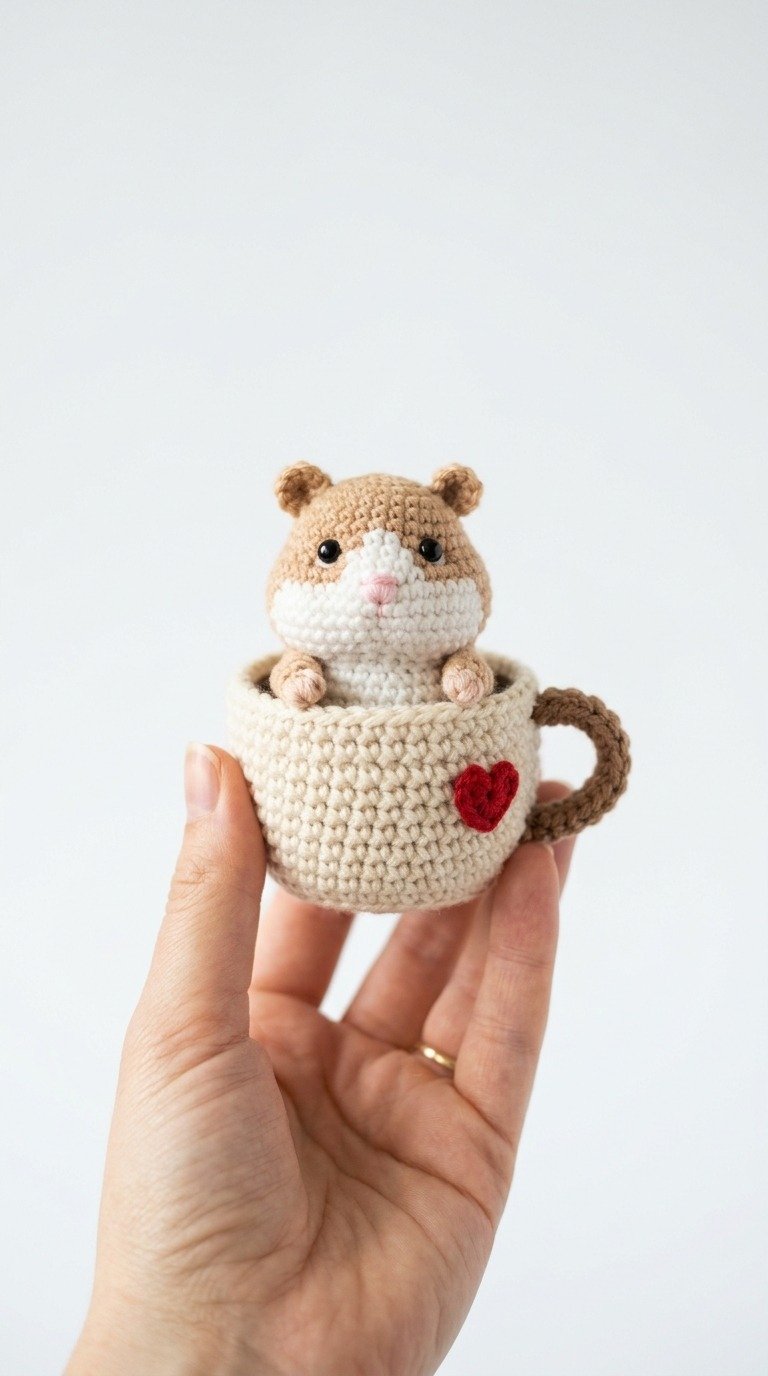 Adorable Crochet Hamster in a Teacup Free Pattern