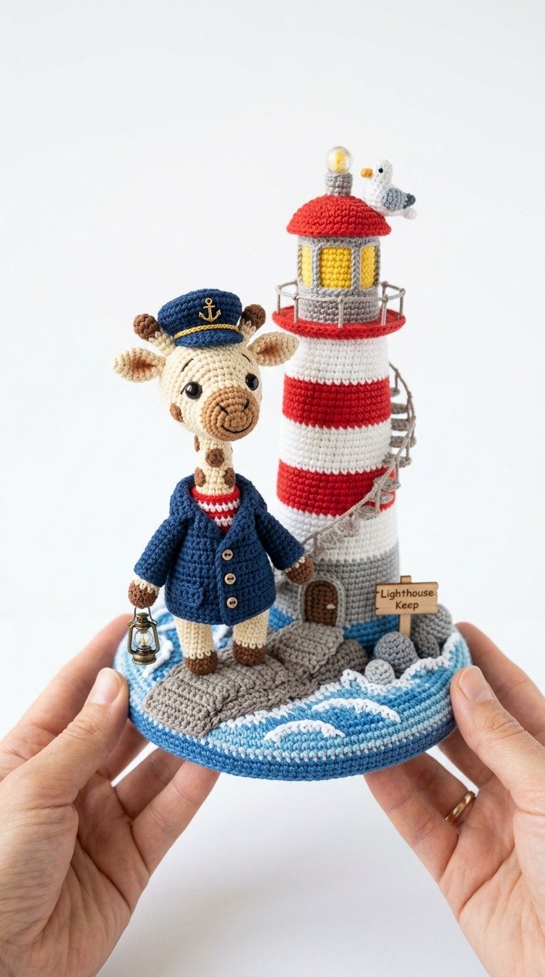 Adorable Amigurumi Lighthouse Keeper Giraffe Crochet Pattern