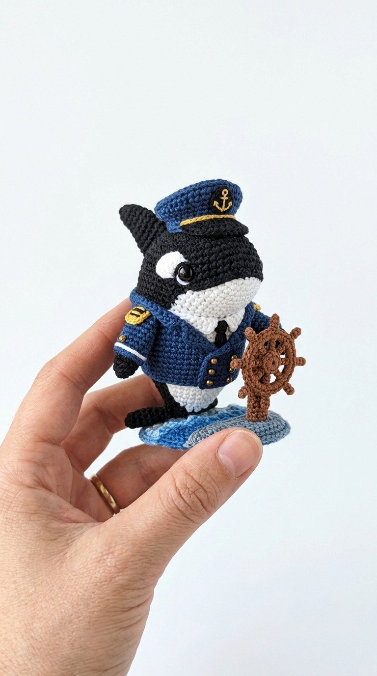 Adorable Captain Orca Amigurumi Free Crochet Pattern