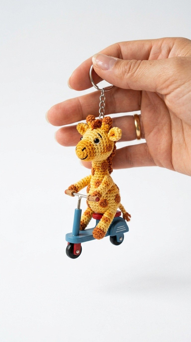 Adorable Mini Crochet Giraffe Keychain Pattern