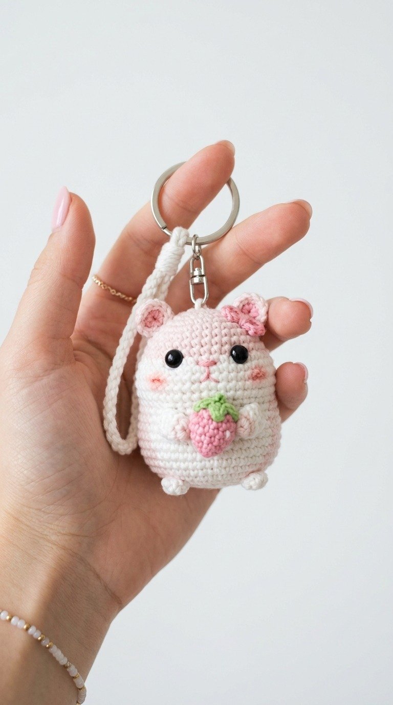 Adorable Free Crochet Hamster Keychain Pattern