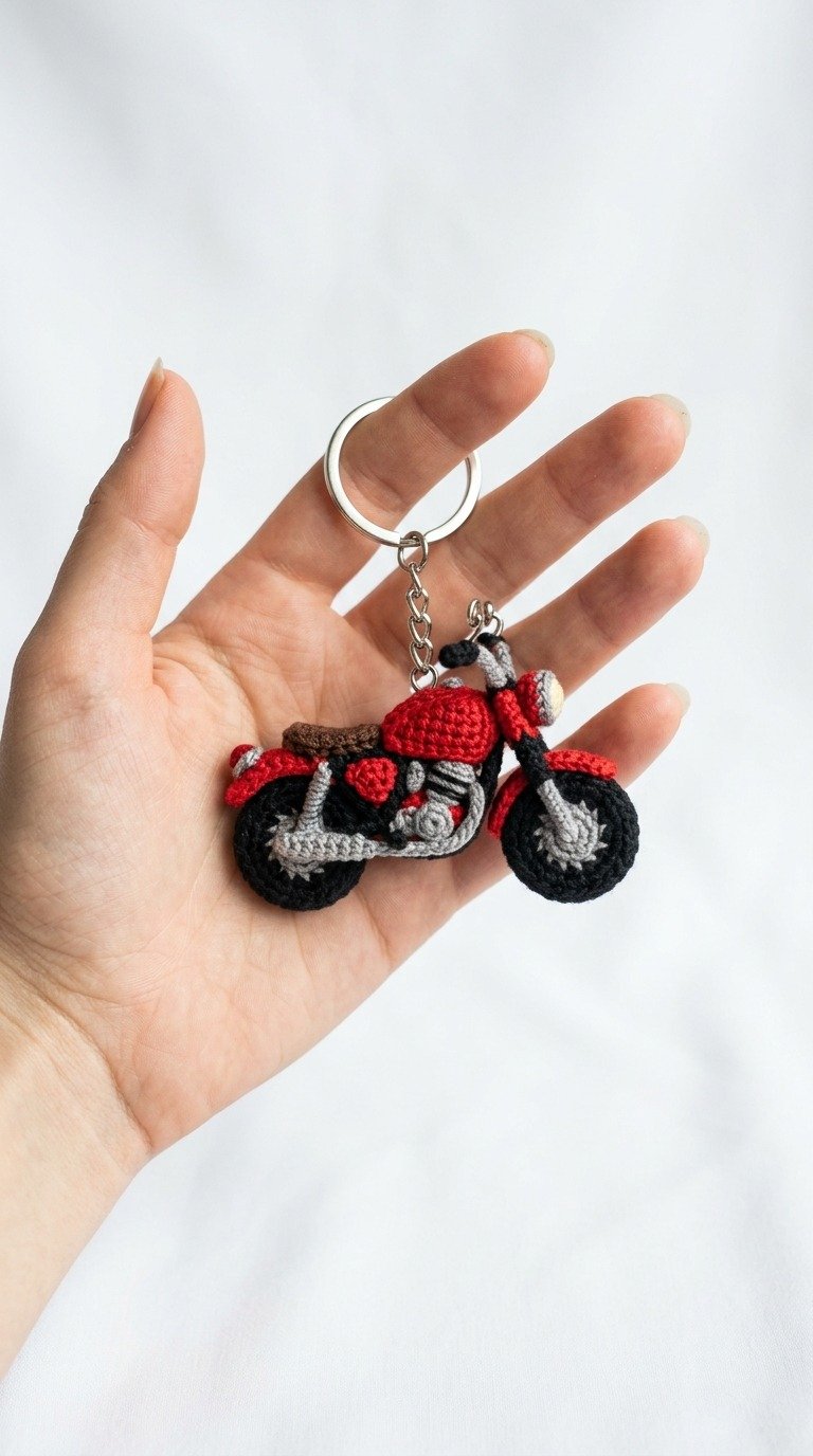 Drive Your Creativity: Free Crochet Motorcycle Keychain Pattern