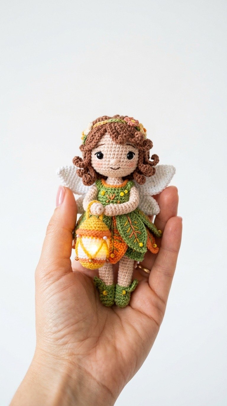 Free Crochet Forest Fairy Amigurumi Pattern with Lantern